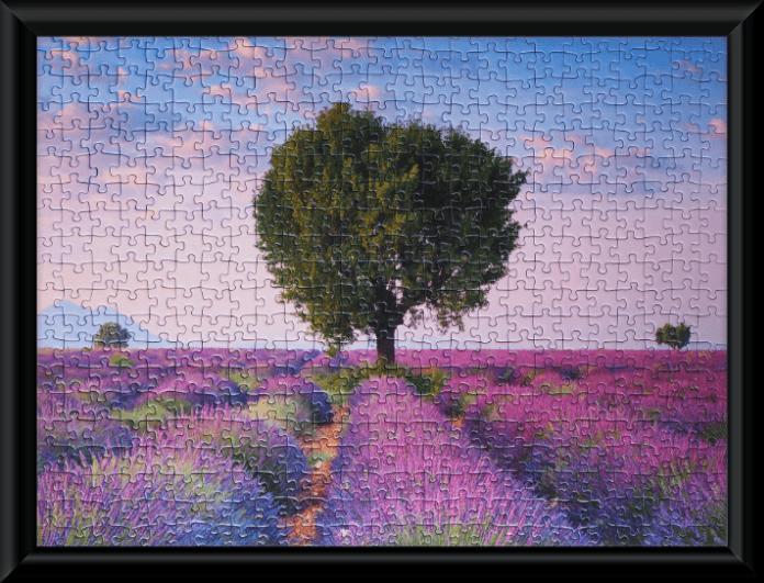 Puzzle aufhängen mit Puzzlerahmen